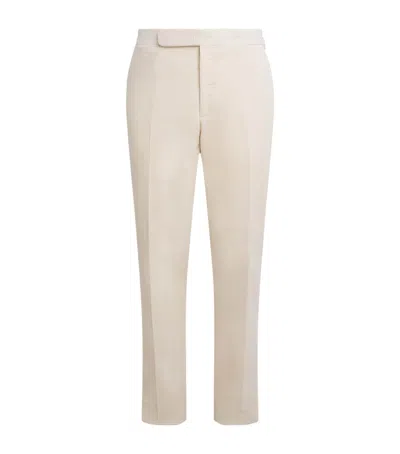 Ralph Lauren Cotton Corduroy Trousers In White