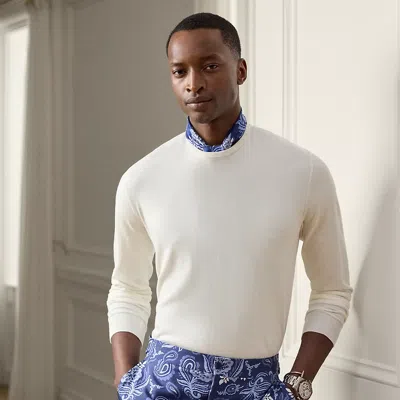 Ralph Lauren Cotton Crewneck Sweater In White