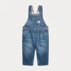 Polo Ralph Lauren Baby Boys Cotton Denim Sleeveless Overall In Merrill Wash