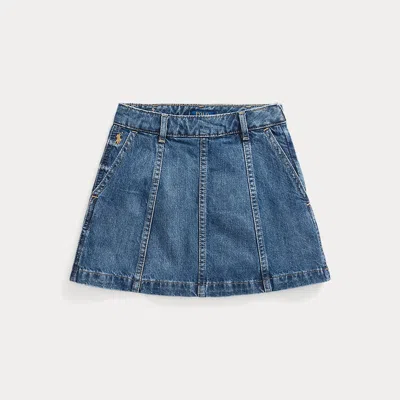 Ralph Lauren Kids' Cotton Denim Skirt In Blue