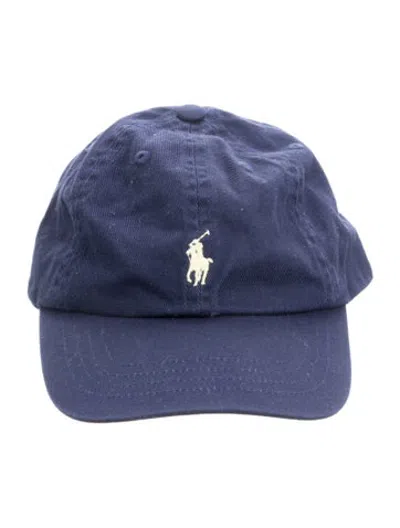 Pre-owned Ralph Lauren Kids' Cotton Embroidered Logo Baseball Cap W/tags In Blue