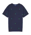 Ralph Lauren Cotton Embroidered Polo Pony T-shirt In Blue