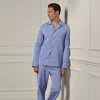 Ralph Lauren Cotton End-on-end Pajama Set In Blue