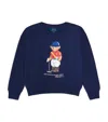 Ralph Lauren Cotton Fleece Polo Bear Sweatshirt In Blue