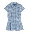 Polo Ralph Lauren Gingham Cotton Madras Playsuit In Blue