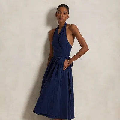 Ralph Lauren Cotton Halter Wrap Dress