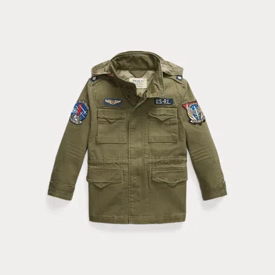 Ralph Lauren Cotton Military Jacket Kids In Green