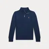 Polo Ralph Lauren Kids' Cotton Interlock Quarter-zip Pullover In Blue