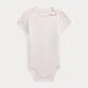 Polo Ralph Lauren Cotton Jersey Bodysuit In Delicate Pink