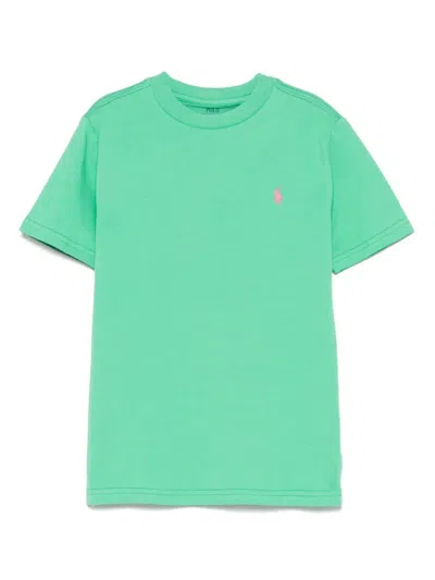 Ralph Lauren Kids' Cotton Jersey Crewneck T-shirt In Green