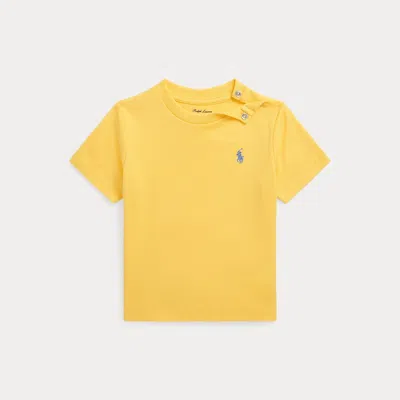 Ralph Lauren Kids' Cotton Jersey Crewneck T-shirt In Yellow