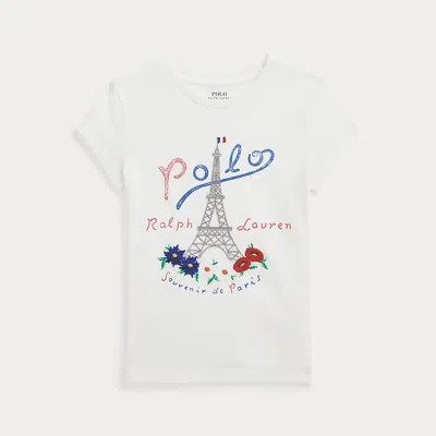 Ralph Lauren Kids' Cotton Jersey Graphic T-shirt In White
