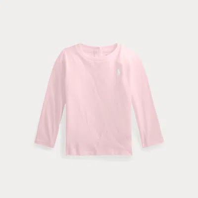 Ralph Lauren Kids' Cotton Jersey Long-sleeve T-shirt In Pink