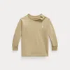 Polo Ralph Lauren Babies' Cotton Jersey Long-sleeve Tee In Classic Khaki