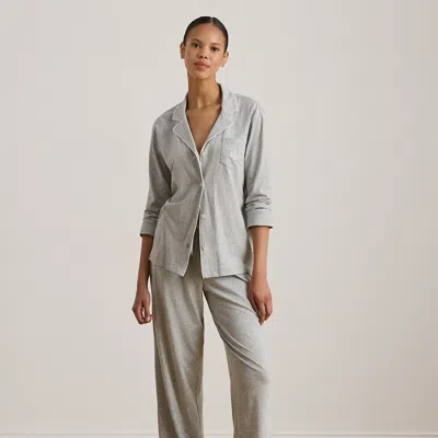 Ralph Lauren Cotton Jersey Pajama Set In Grey In Gray