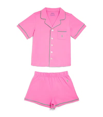 Ralph Lauren Kids' Cotton Jersey Pyjama Set In Pink