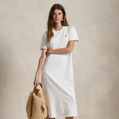 Ralph Lauren Cotton Jersey Tee Dress In White