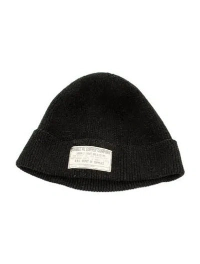 Pre-owned Ralph Lauren Cotton Knit Beanie In Black
