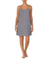Ralph Lauren Cotton Knit Double-strap Nightgown In Dark Blue,stripe