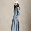 Ralph Lauren Cotton-linen Chambray Shirtdress In Blue