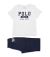 Ralph Lauren Cotton Logo Pyjama Set In Navy