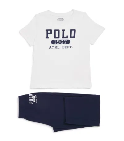 RALPH LAUREN COTTON LOGO PYJAMA SET
