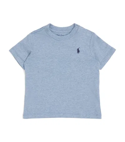 Ralph Lauren Kids' Cotton Logo T-shirt In Blue