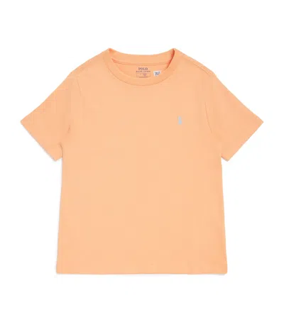 Ralph Lauren Kids' Cotton Logo T-shirt In Orange