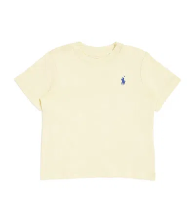 Ralph Lauren Kids' Cotton Logo T-shirt In Neutral