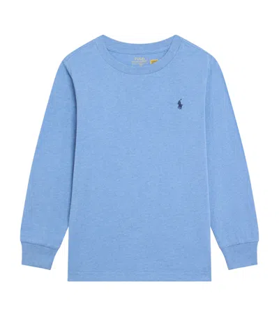Ralph Lauren Kids' Cotton Long-sleeve T-shirt In Blue