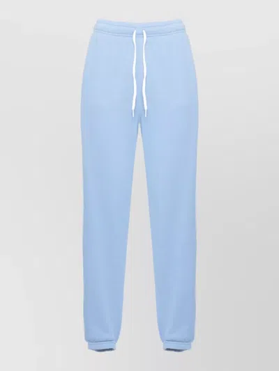 Ralph Lauren Cotton Lounge Pants Elasticated Hems Pockets In Blue