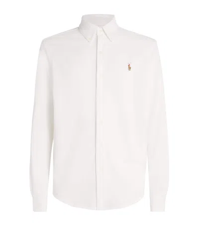 Ralph Lauren Cotton Mesh Oxford Shirt In White