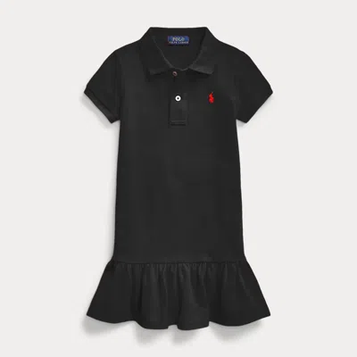 Polo Ralph Lauren Kids' Cotton Mesh Polo Dress In Polo Black