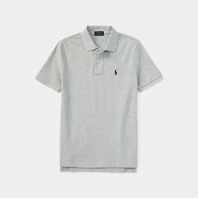 Ralph Lauren Cotton Mesh Polo Shirt In Grey