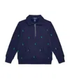 Ralph Lauren Boys Half Zip Logo Pullover In Blue