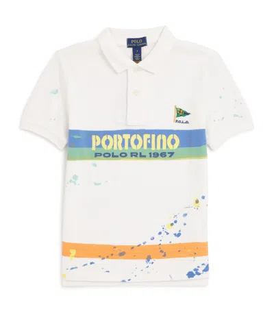 Ralph Lauren Kids' Cotton Nautical Polo Shirt In White