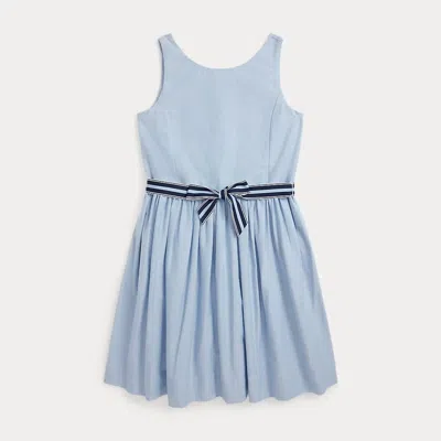 Ralph Lauren Kids' Cotton Oxford Dress In Blue