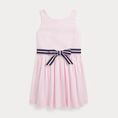 Ralph Lauren Kids' Cotton Oxford Dress In Pink