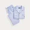 Ralph Lauren Cotton Oxford Pajama Set In Blue
