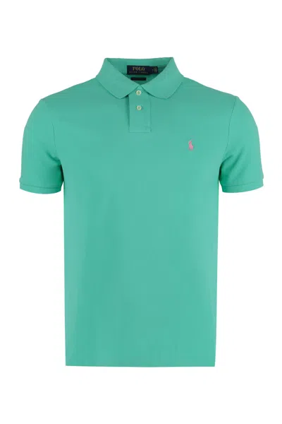 Ralph Lauren Cotton-piqué Polo Shirt In Green