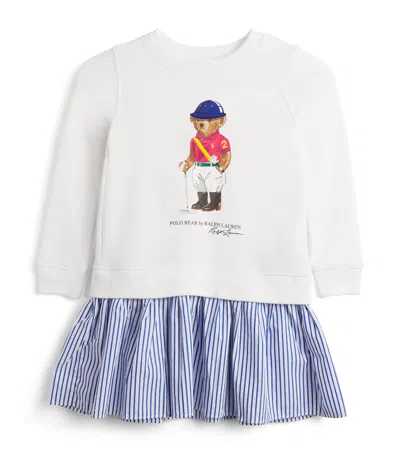Ralph Lauren Kids' Cotton Polo Bear Dress In White