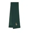 Ralph Lauren Cotton Polo Bear Scarf In Green