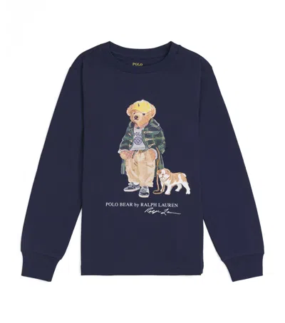 Ralph Lauren Kids' Cotton Polo Bear Sweater In Blue