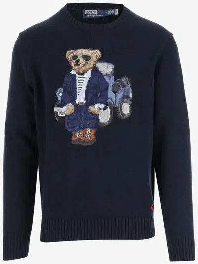 RALPH LAUREN COTTON POLO BEAR SWEATER