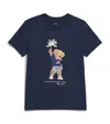 Ralph Lauren Cotton Polo Bear T-shirt In Blue