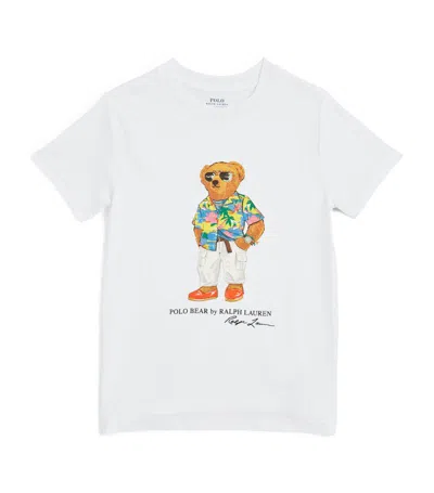 Ralph Lauren Kids' Cotton Polo Bear T-shirt (2-7 Years) In White