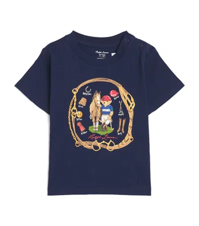 Ralph Lauren Kids' Cotton Polo Bear T-shirt In Blue