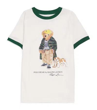 Ralph Lauren Kids' Cotton Polo Bear T-shirt In White