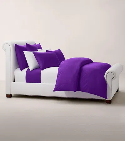 Ralph Lauren Cotton Polo Player Square Pillowcase In Purple