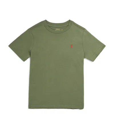 Ralph Lauren Kids' Cotton Polo Pony Logo T-shirt In Green
